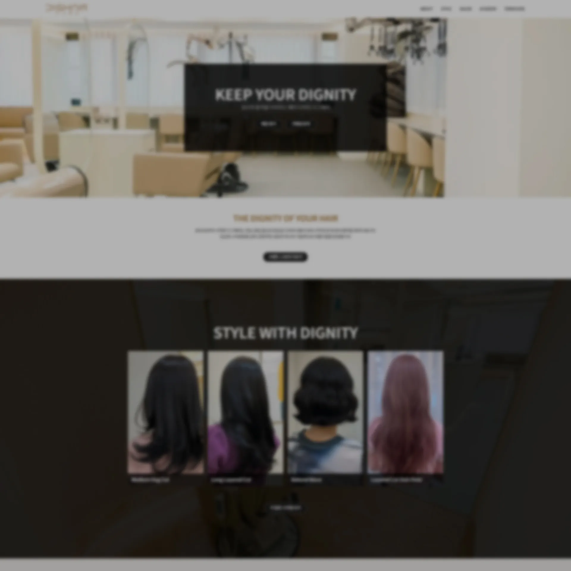 헤어샵 및 뷰티 웹사이트 제작 사례